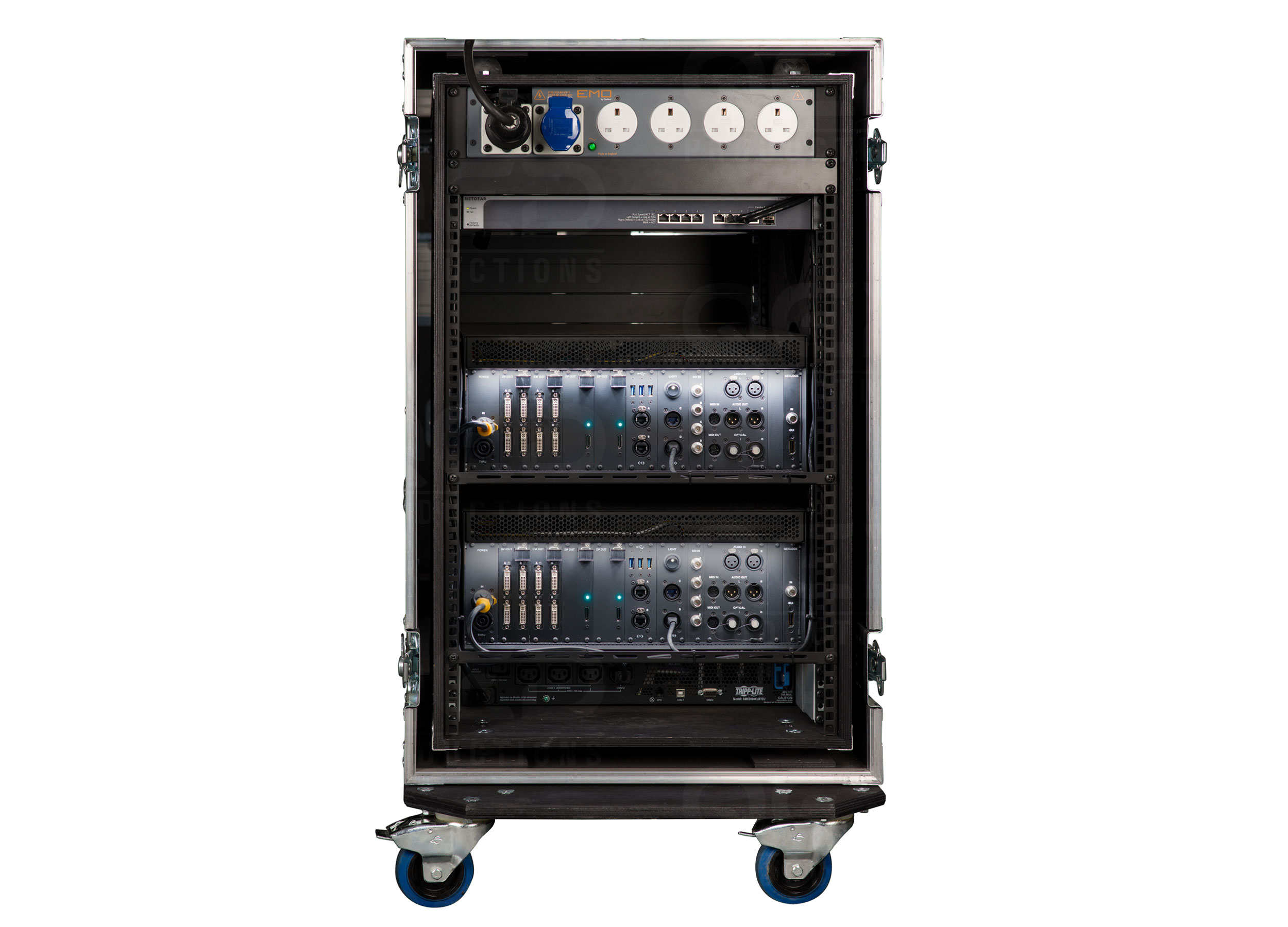QED Productions Equipment disguise (d3) gx 2 rack with Notch Playback