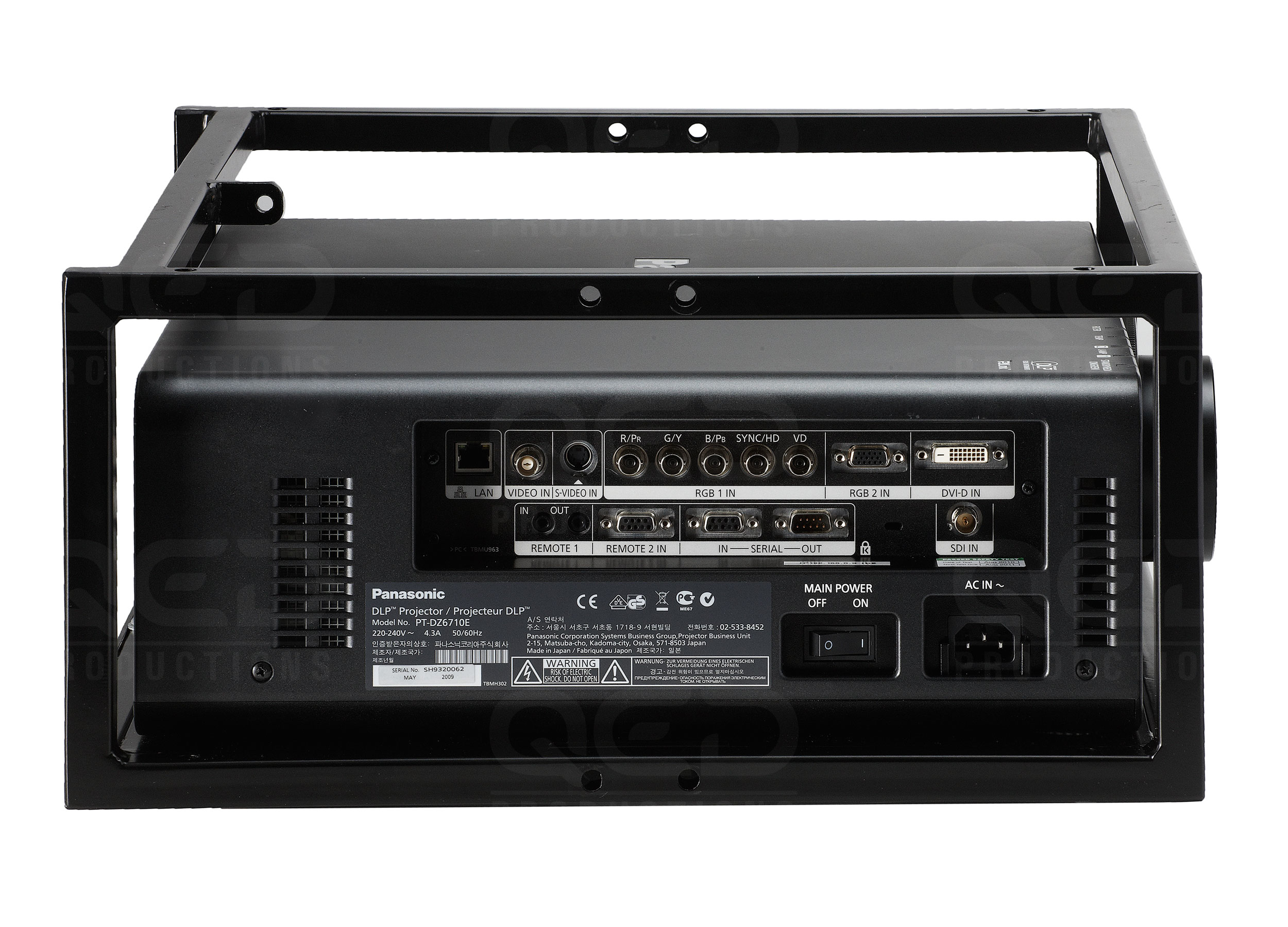 QED Productions | Equipment | Panasonic PT-DZ6710E