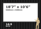 AV Stumpfl 18'7" x 10'6" 16:9 Black Drape Kit