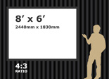 AV Stumpfl 8' x 6' 4:3 Black Drape Kit