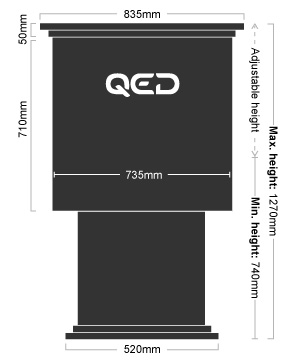 Rise and Fall Lectern Dimensions