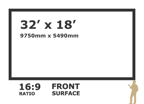 AV Stumpfl 32' x 18' Vario 64 screen