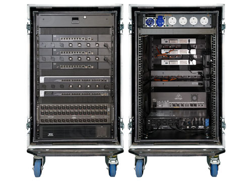 QED audio network rack